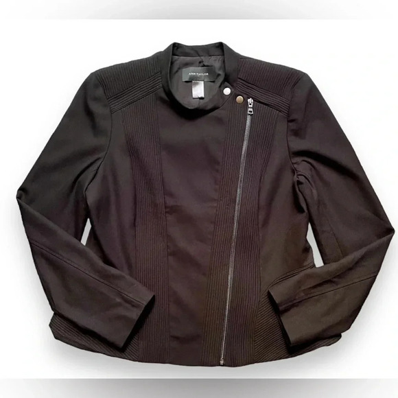 NWT Ann Taylor Moto Style Full Zip Blazer Jacket - Picture 1 of 3